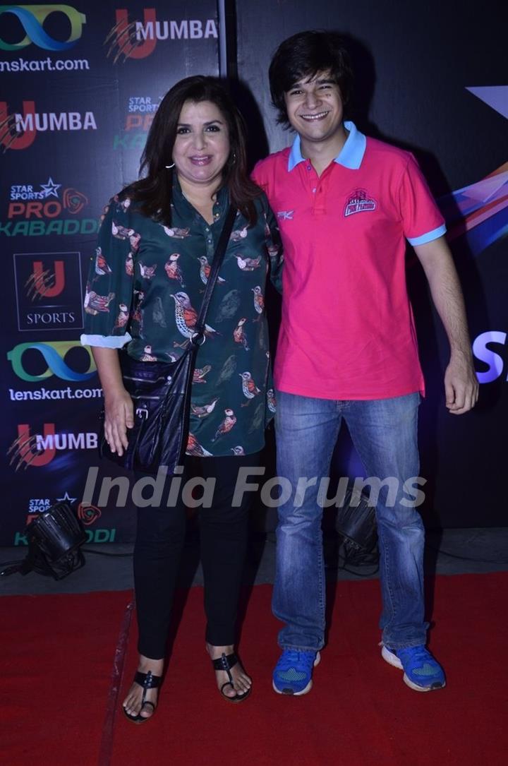 Farah Khan and Vivaan Shah were at Pro Kabbadi League