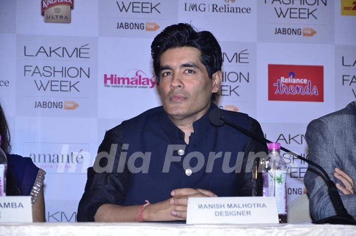 Manish  Malhotra was at the Announcement of Lakme Fashion Week Summer Resort 2014