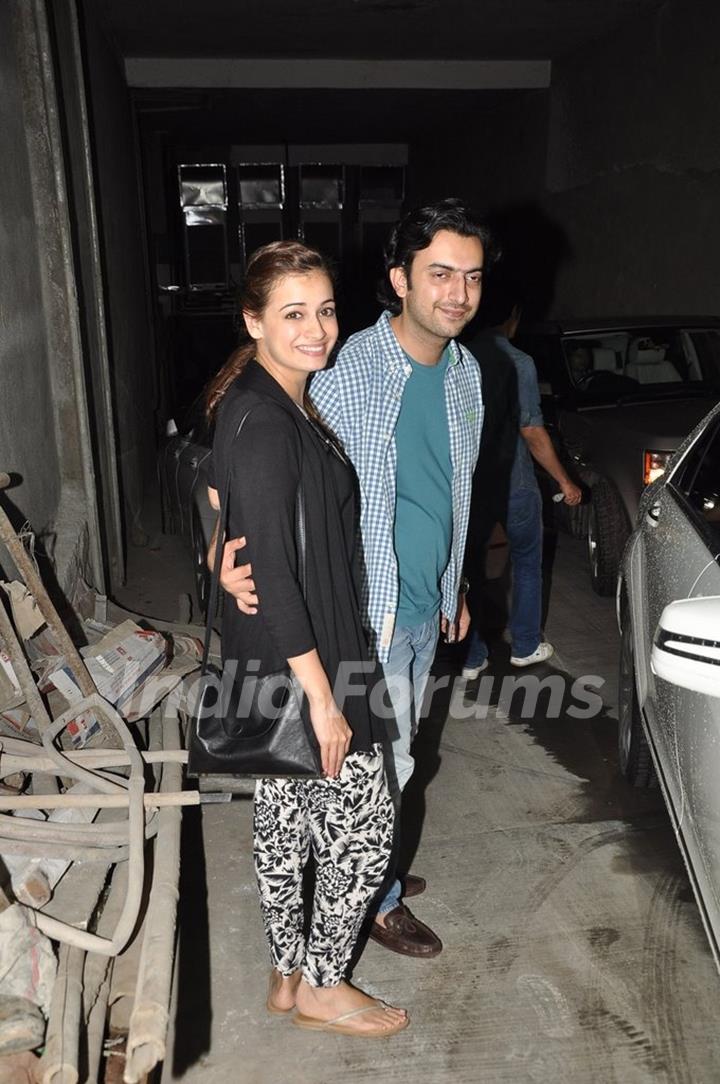 Dia mirza was snapped at LightBox, for a Movie Screening