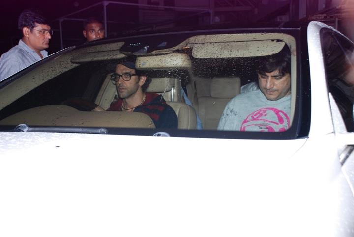 Hrithik Roshan was snapped driving his car at PVR