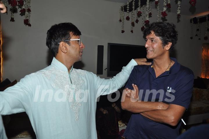 Javed Jaffrey with Chunky Pandey