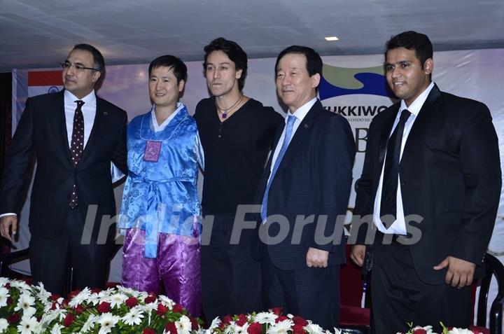 Tiger Shroff with the organisers at his Kukkiwon Award Ceremony
