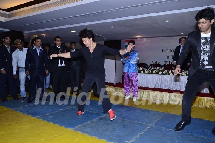 Tiger Shroff shakes a leg to the music beats at the Kukkiwon Award Ceremony