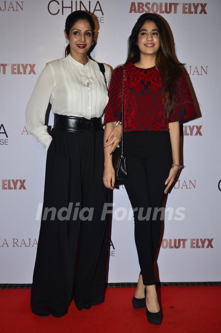 Sridevi with daughter Jahnavi Kapoor at Gallerie Angel Arts Event