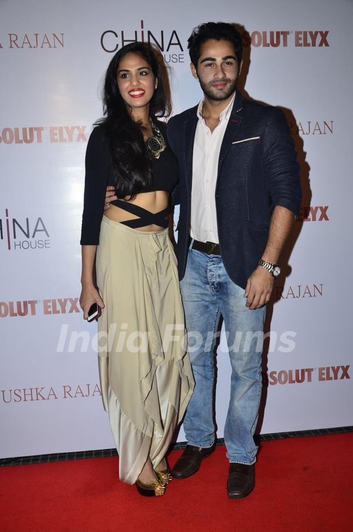 Armaan Jain poses with Anushka Ranjan at Gallerie Angel Arts Event