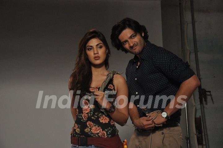 Rhea Chakraborty and Ali Fazal at the 'Sonali Cable' Poster Shoot