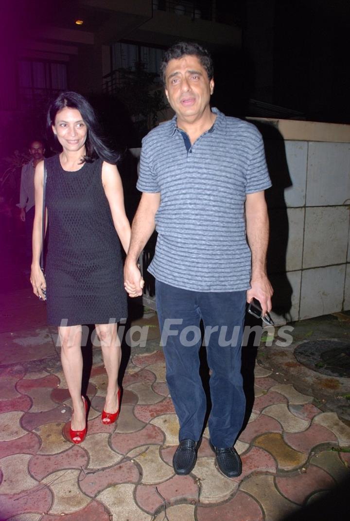 Ronnie Screwvala with his wife at Siddharth Roy Kapur's Birthday Day Bash