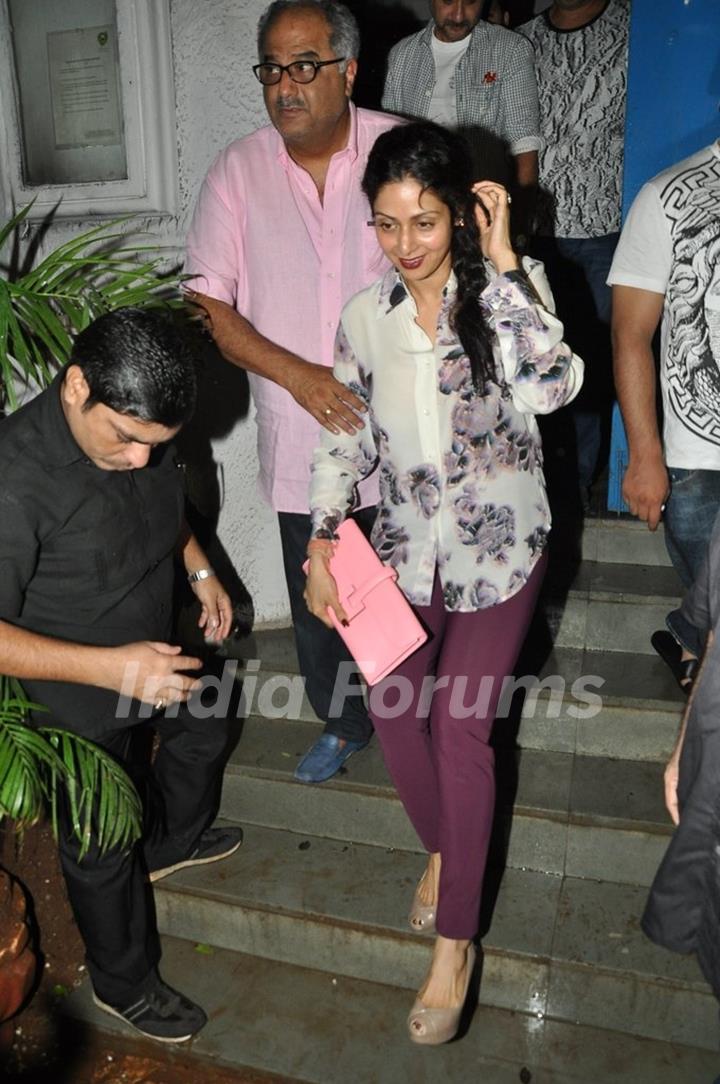 Boney Kapoor with Sridevi at her Sister Srilata's Birthday Bash