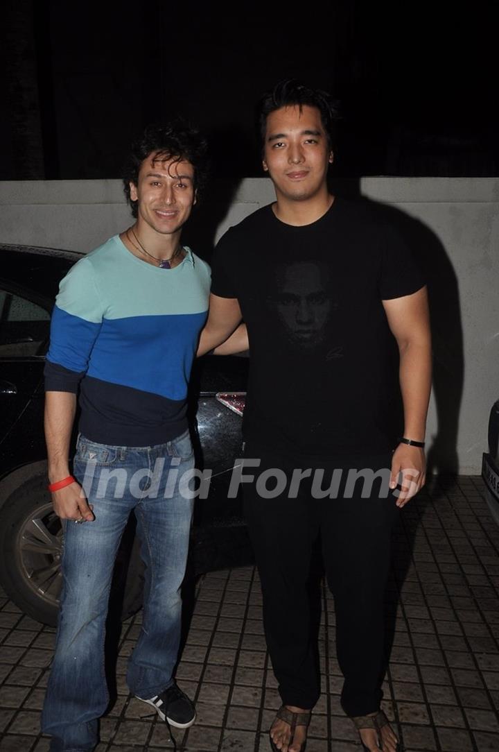 Tiger Shroff along with Rinzing Denzongpa was snapped at PVR