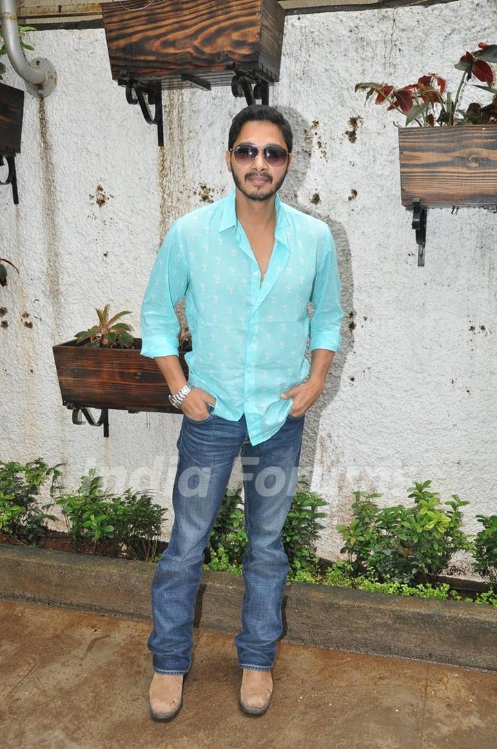 Shreyas Talpade poses for the media at the First Look Launch of Baji