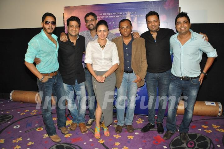 Cast and Crew at the First Look Launch of Baji