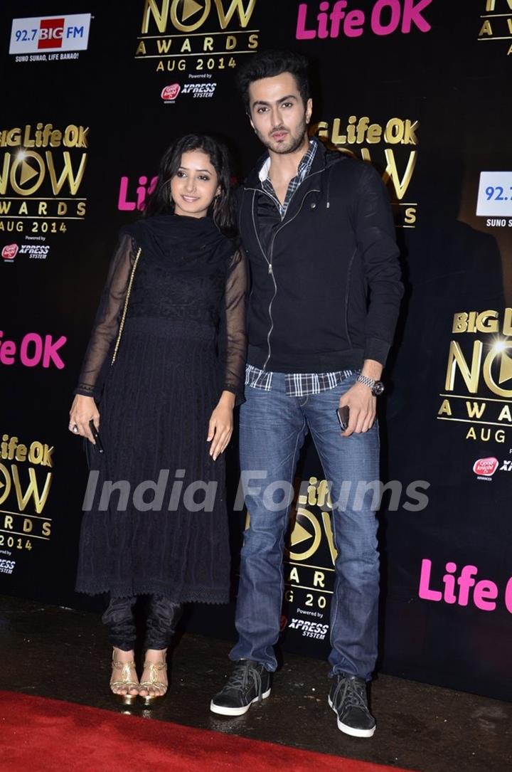 Sana Amin Sheikh and Vibhav Roy were at Life Ok Now Awards