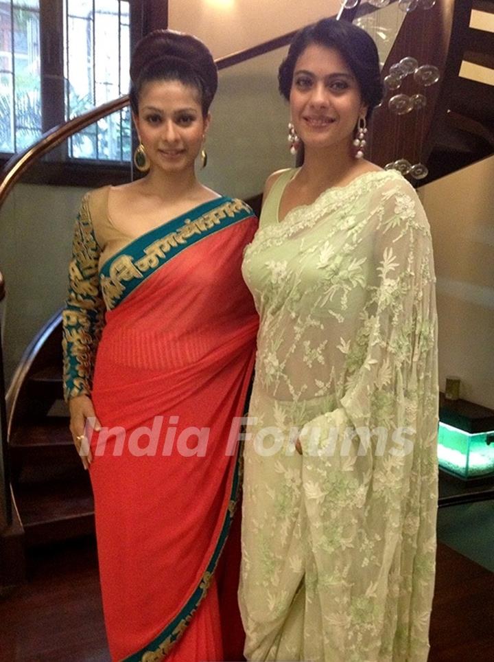 Tanishaa Mukerji with Kajol