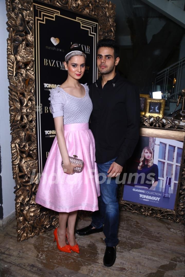 Nitya Bajaj with a Guest was seen at Harper's Bazaar's Big Fashion Party