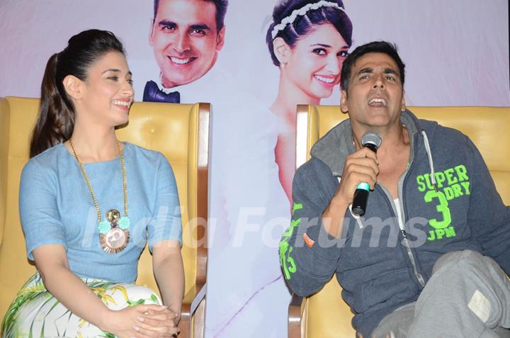 Akshay Kumar was see sharing the movie experiences at the Promotion of Entertainment in South India