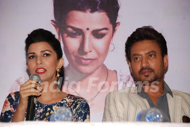 Nimrat Kaur was seen interacting with the audience at the DVD Launch of Lunchbox