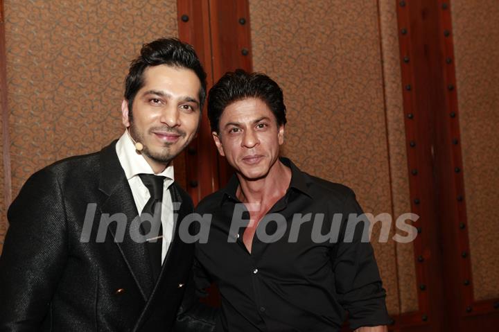 Shah Rukh Khan and Nitin Mirani at the Launch of The King Khan's &quot;Royal Estate&quot;