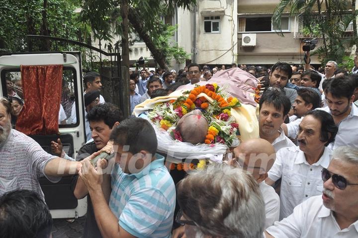 The funeral procession of Dharmesh Tiwari