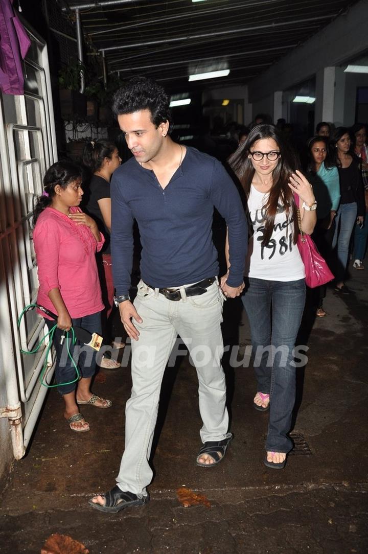 Aamir Ali and Sanjeeda Shaikh were at the Special screening of Entertainment