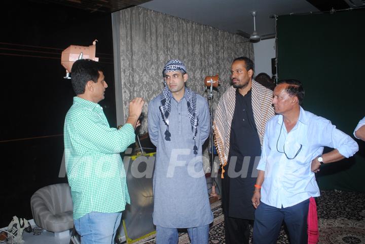 Irfan Pathan and Yusuf Pathan with Film Maker Rajeev Walia