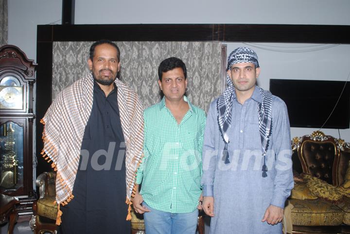 Irfan Pathan and Yusuf Pathan with Film Maker Rajeev Walia