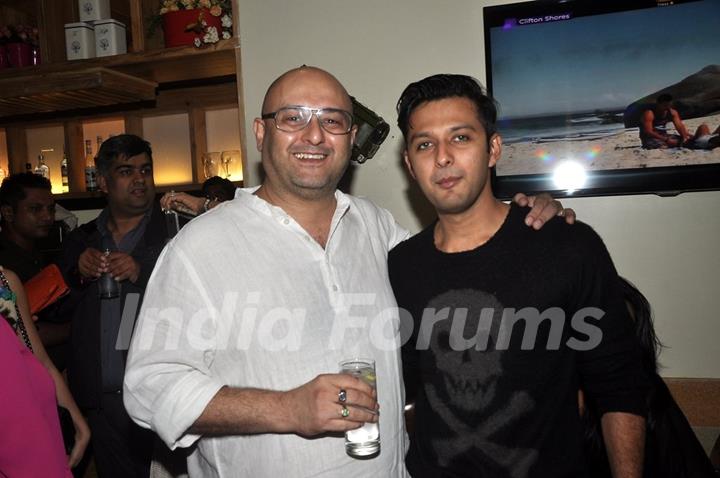 Vatsal Sheth with a friend at Ek Haseena Thi's 100 Episodes Completion Party