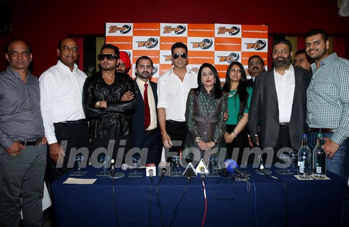 Akshay Kumar and Honey Singh were at the Launch of World Kabaddi League in London