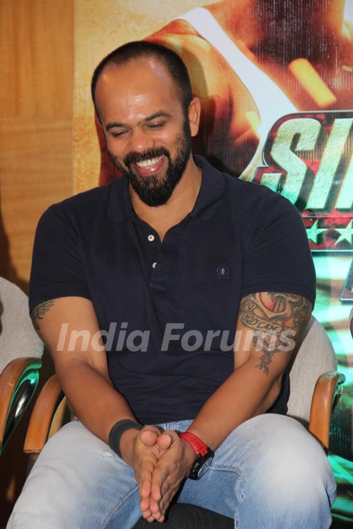 Rohit Shetty was spotted at the Promotions of Marathi Film Rege