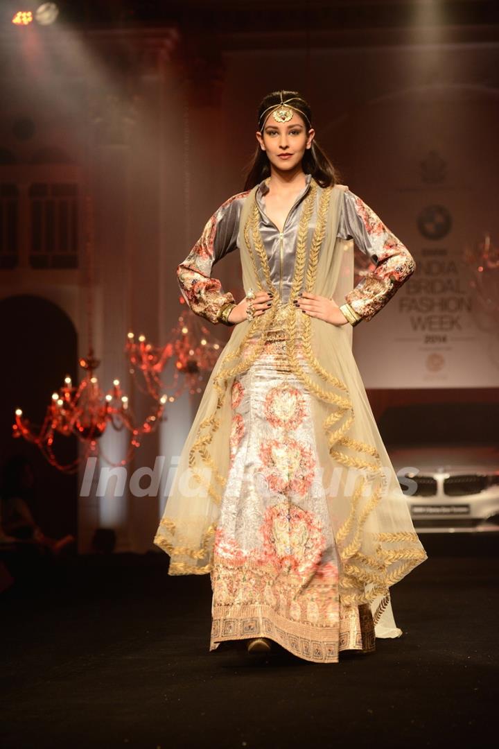 Model in Falguni & Shane Peacock's design at Indian Bridal Fashion Week Day 3