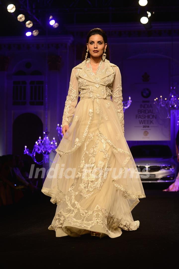 Model in Falguni & Shane Peacock's design at Indian Bridal Fashion Week Day 3