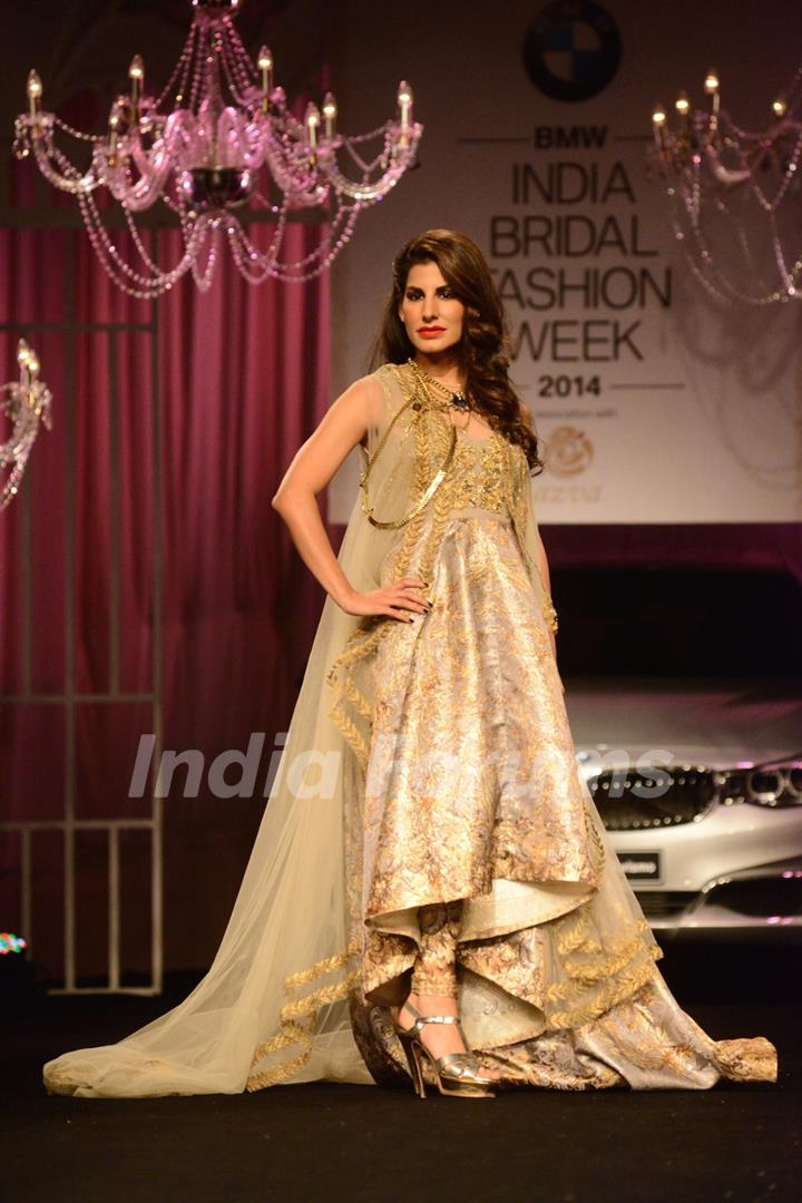 Showstopper Charu Sachd at Falguni & Shane Peacock's bridal show at Indian Bridal Fashion Week Day 3