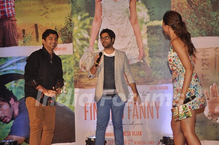 Fans perform for Deepika Padukone at the Song Launch of Finding Fanny