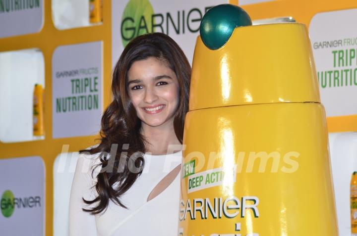 Alia Bhatt was at the launch of Garnier Fructis Triple Nutrition