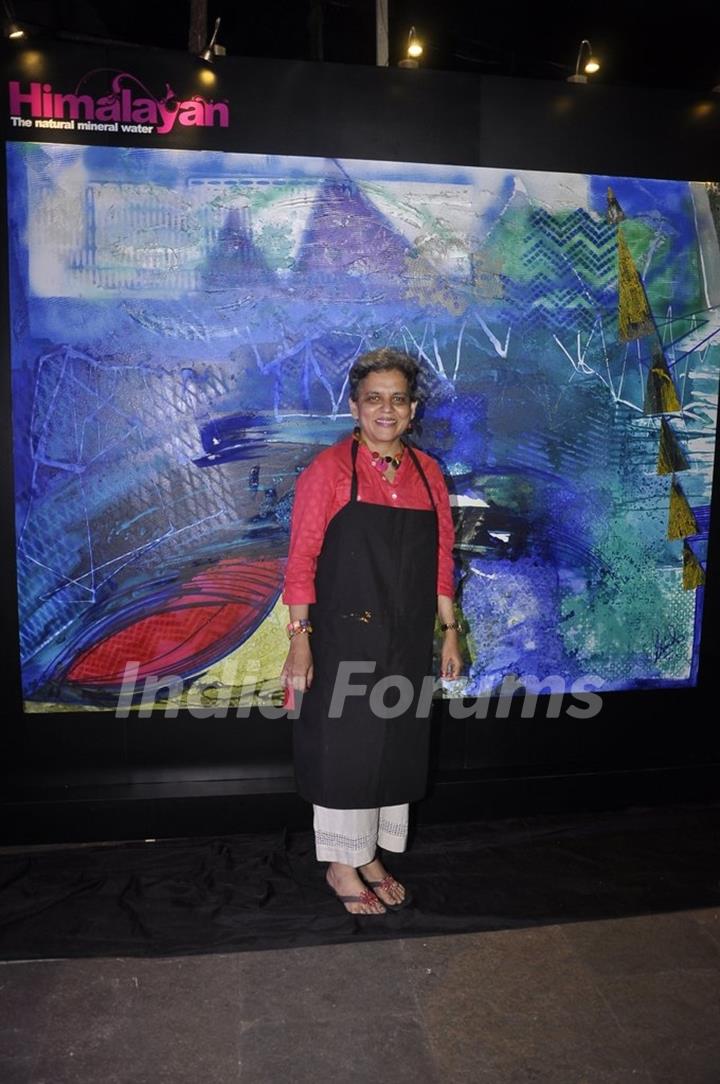 Brinda Miller showcases her work of art inspired by the Himalayas