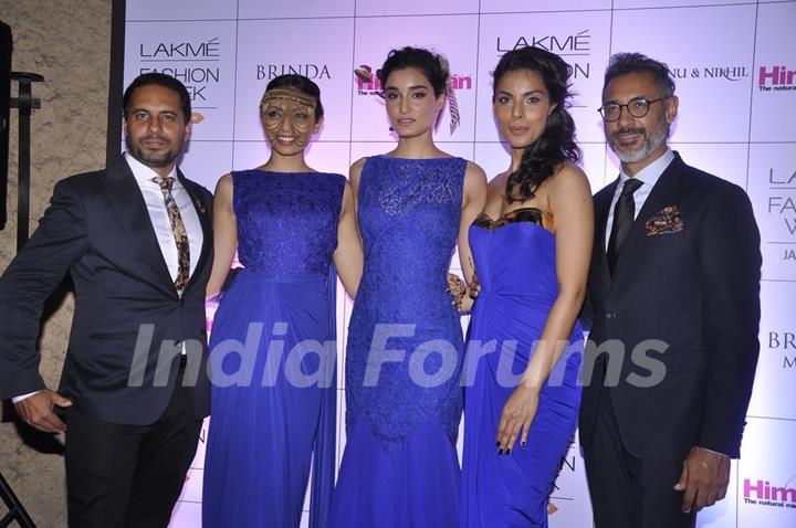 Shantanu and Nikhil with Models showcasing their designs