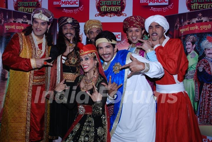 The Cast poses at the Launch of Big Magic's Akbar Birbal