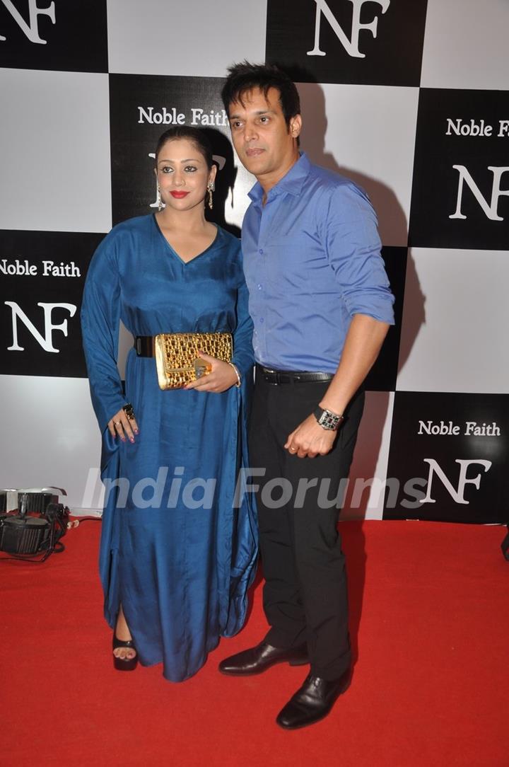 Jimmy Shergill was snapped with wife at the Birthday Bash cum Launch