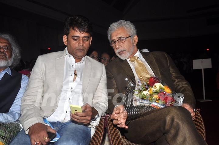 Naseeruddin Shah and Ravi Kissen at the Poetry Festival Organised by Ahtesab Foundation