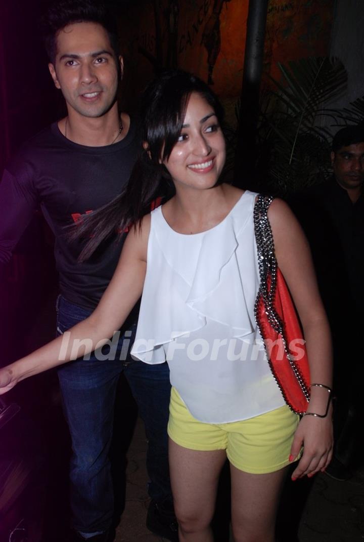 Varun Dhawan and Yami Gautam were at the Wrap Up Party of Badlapur