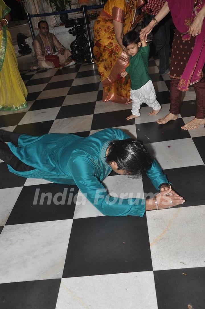 Vivek Oberoi seeks blessings of Lord Krishna at the Isckon Temple on Janmashtami