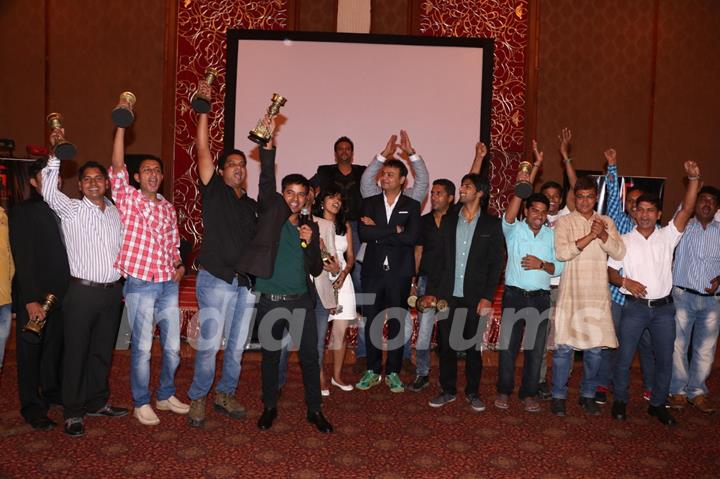 The swastik team celebrate the Success of Mahabharat