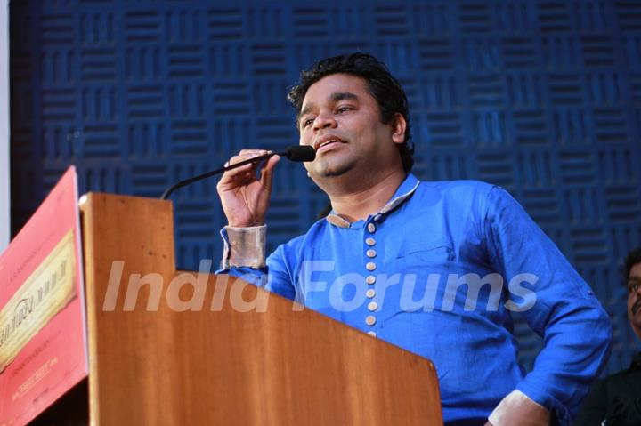 A.R. Rahman addresses the Music Launch of Kaaviya Thalaivan