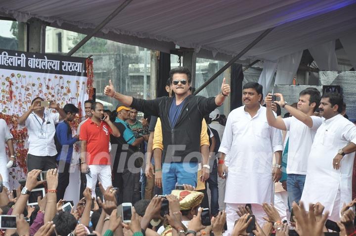 Anil Kapoor at the Dahi Handi Celebration in Mumbai