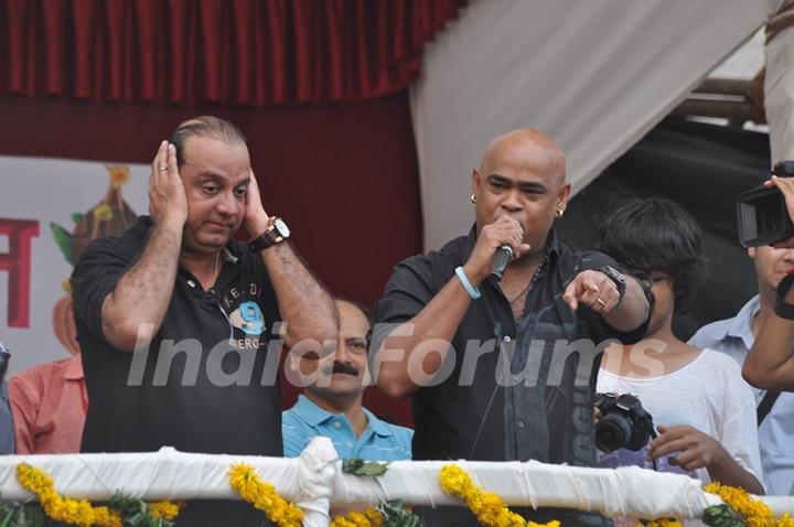 Vinod Kambli at the Dahi Handi Celebration in Mumbai