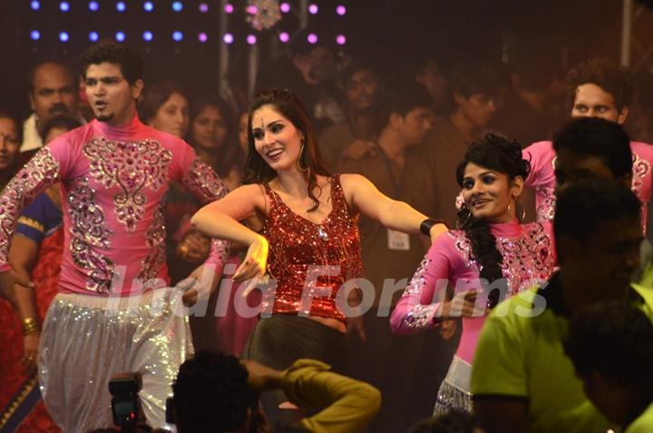 Bruna Abdalah performs at the Dahi Handi Celebration in Mumbai