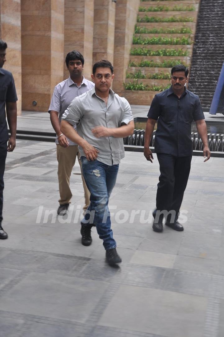 Aamir Khan was spotted at Young Inspirators Seminar