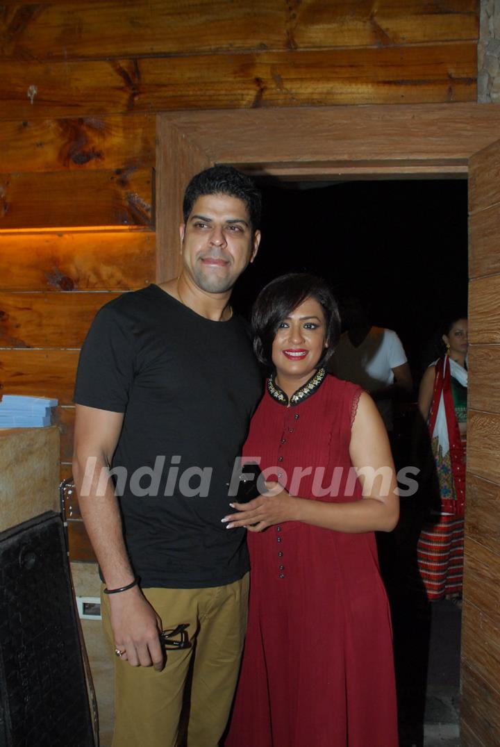 Murli Sharma along with Ashwini Kalsekar at the Success Bash of Poshter Boyz