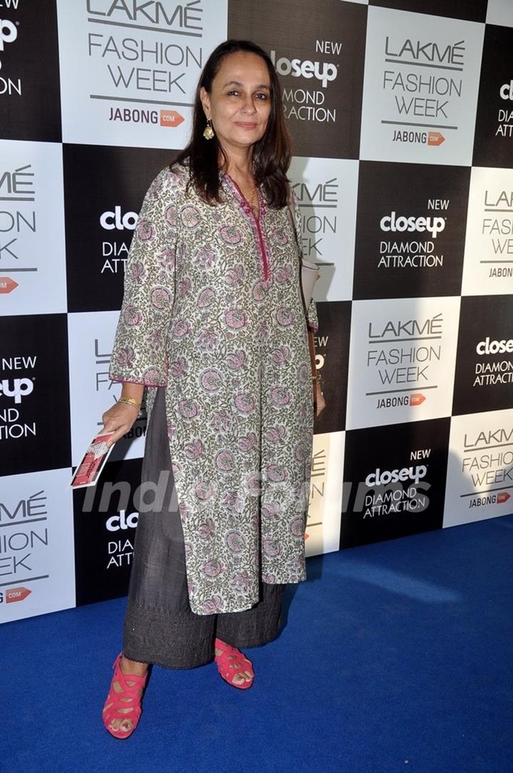 Soni Razdan was seen at the Lakme Fashion Week Winter/ Festive 2014 Day 2