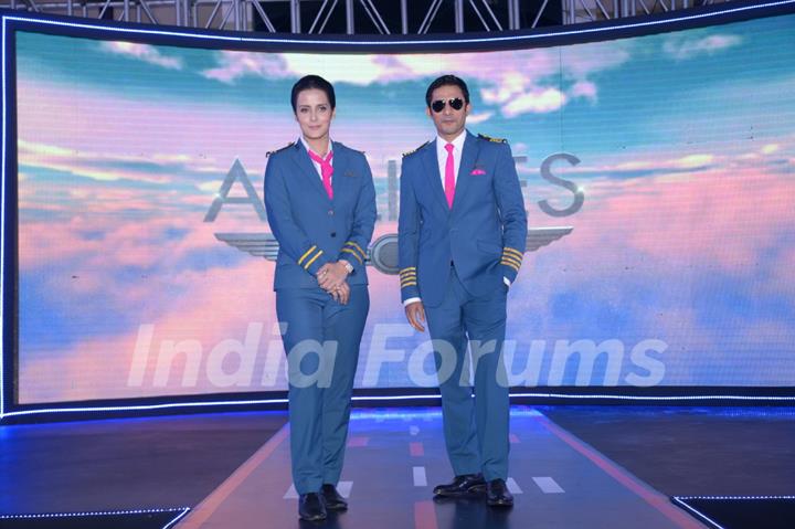 Tulip Joshi and Yudhistir at the launch of Airlines - Har Udaan Ek Toofan