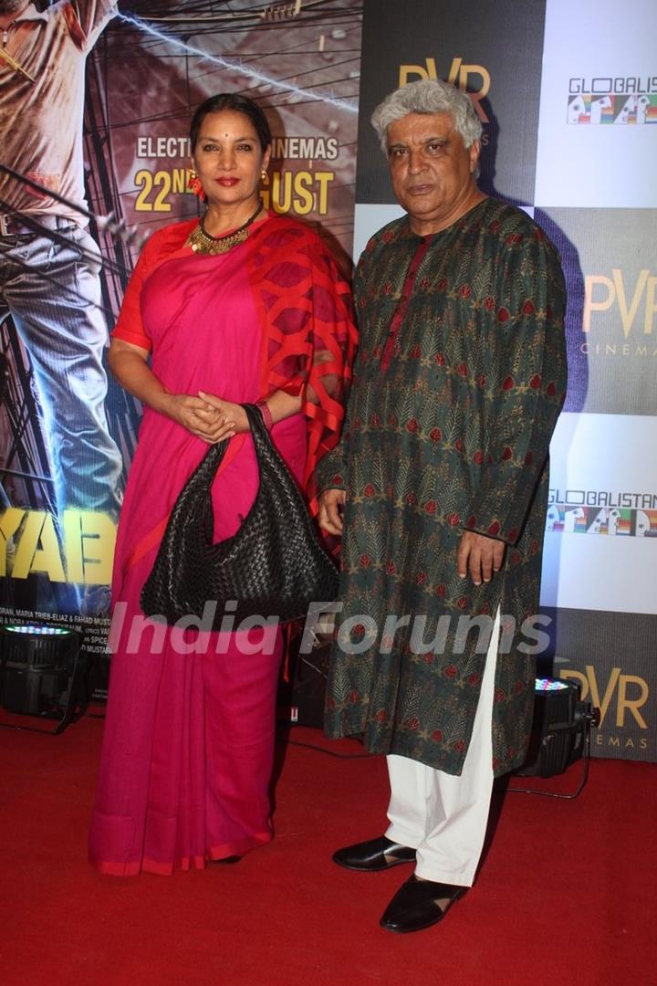 Shabana Azmi and Javed Akhtar at the Special Screening of Katiyabaaz